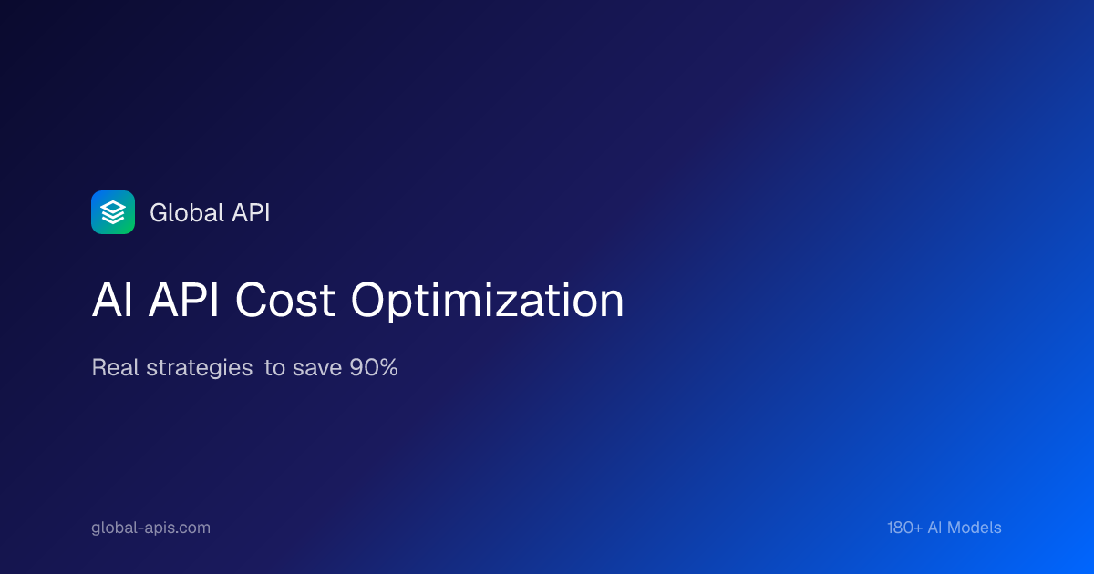 AI API Cost Optimization 2026 — Real Strategies to Cut Your Bill by 90%