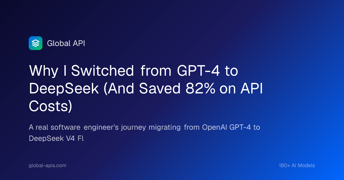 Why I Switched from GPT-4 to DeepSeek (And Saved 82% on API Costs)